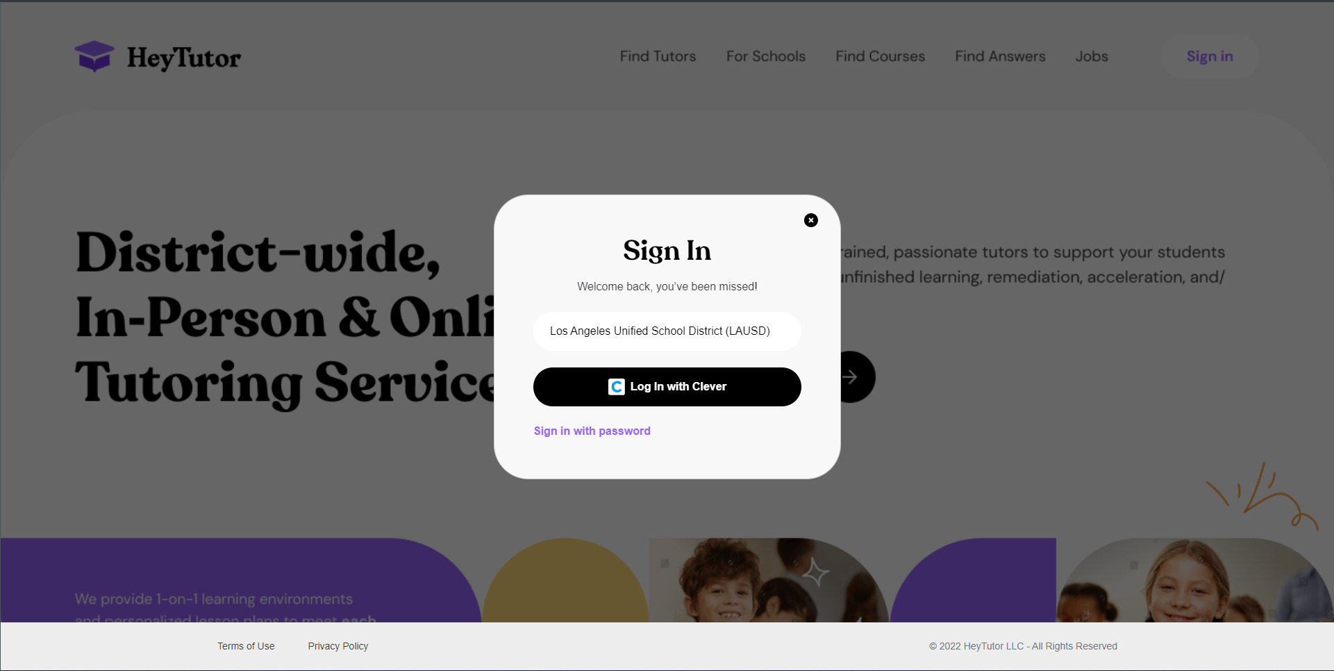 How do I login using my Clever information? HeyTutor